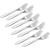 Oneida Taylor Everyday Flatware Dinner Forks, Set of 8, 18/0 Stainless Steel, Silverware Set, 1.5 x 3.75 x 8.6 inches
