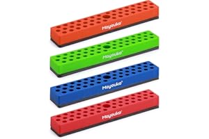 Mayouko 4PCS 1/4" Magnetic Hex Bit Holder Rack Organizer, 172 Holes, 1/4-Inch Drill Bit Holder, 4 Racks, Magnetic Bit Holder 
