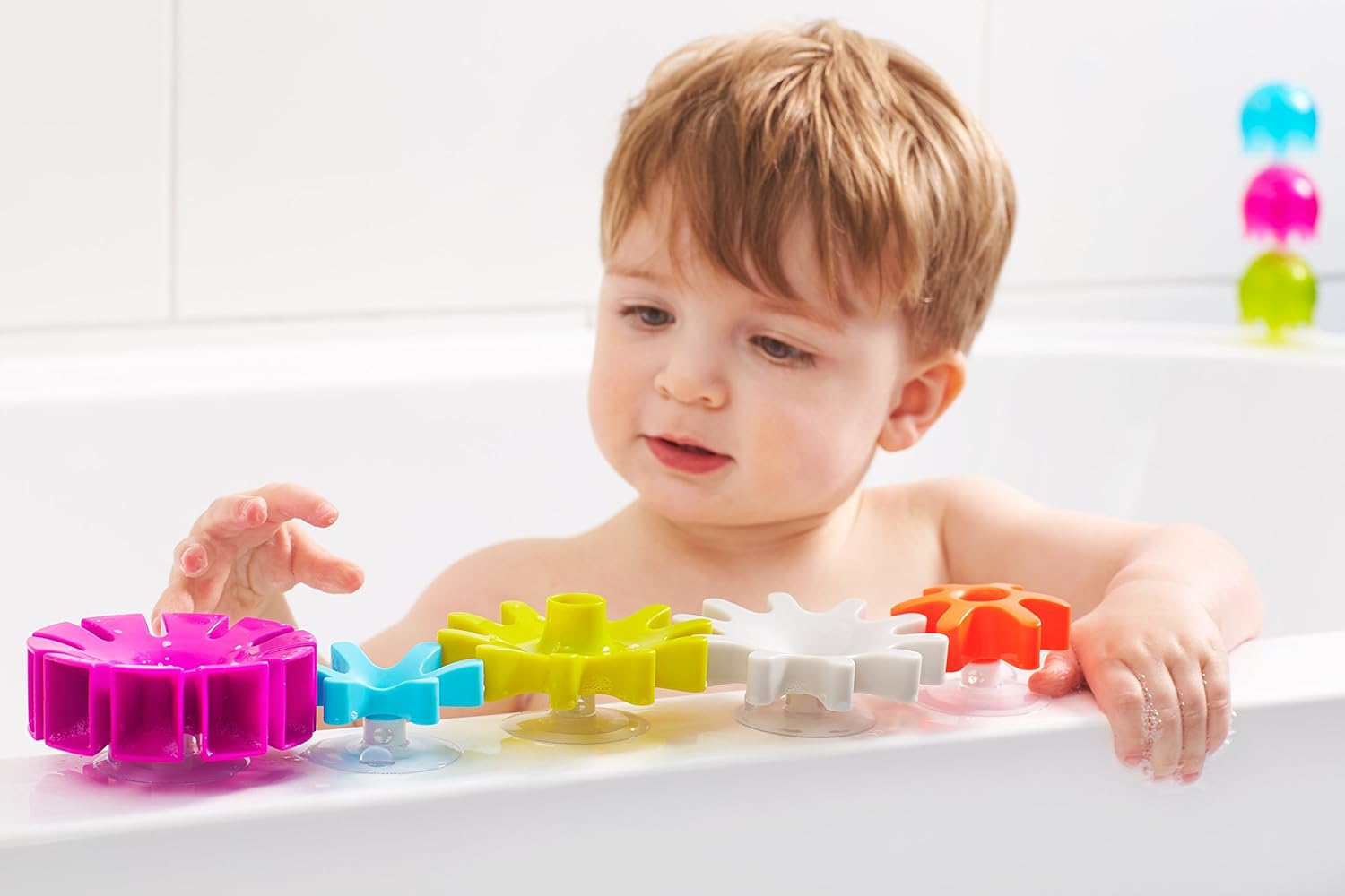 boon multicoloured pipes bath toy