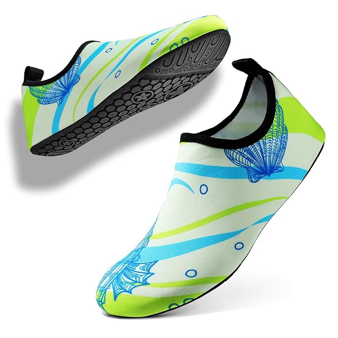 Aquaschuhe Schwimmschuhe Strandschuhe Surfschuhe für Herren Damen Slip On Breathable Wasserschuhe Jungen Rutschfeste Yoga Bea