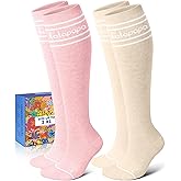 Lalapapa Thick Soft Cotton Compression Socks for Women Men 15-20mmHg Knee High Breathable Cotton Socks for All Day Comfort