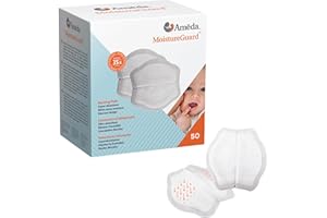 Ameda MoistureGuard Disposable Nursing Pads, 50 pack | Ultra-Thin, Fits in your Bra to Prevent Embarrassing Leaks