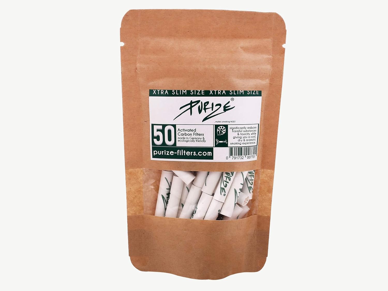 Buy Purize Super Slim 50 x 1 Activated Charcoal Smoking Filter Carbon