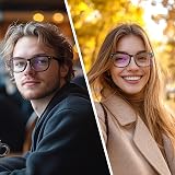 COOLOO Blue Light Blocking Glasses Anti Glare TR90 Lightweight Fashion view 6