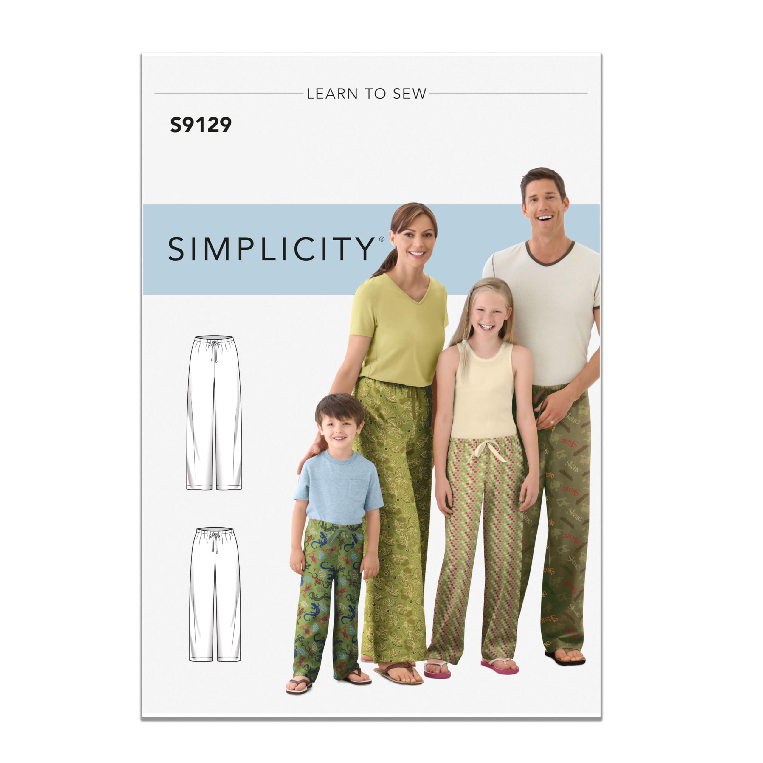 SIMPLICITY Sewing Pattern SS9129A Unisex Sleepwear