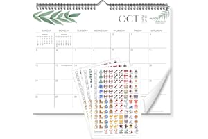 Calendarin Wall Calendar 2025-2026 for Canada, 20 Months from Now to Dec 2026, Canadian Holidays, 15x12 Inch Thick Paper, Per