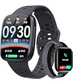 TOOBUR Smartwatch Herens Dames Alexa Ingebouwd, 1,95 inch Fitness Tracker met antwoord/bellen, IP68 waterdicht/hartslag/bloedzuurstof/slaaptracker/100 sportmodi, fitnesshorloge compatibel Android iOS