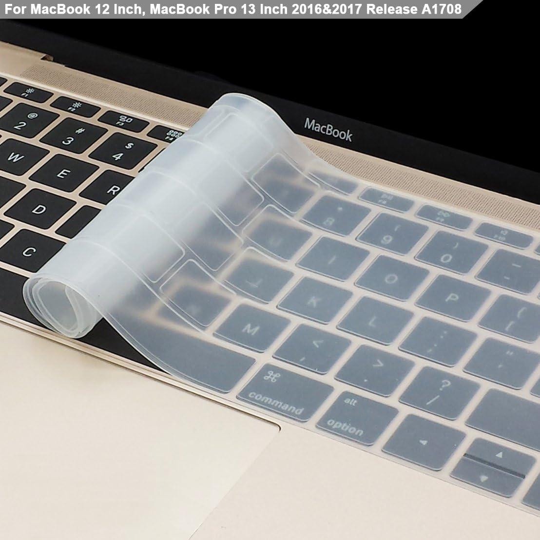 Famber Silicone Keyboard Cover for MacBook 12 Inch (Model: A1534) - Transparent