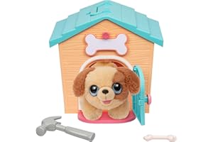 Little Live Pets My Puppy's Home Mini Playset, Orange, Play Dog with Building Dog House Toys, Customizable Puppy Plush Toy for Kids of Ages 5+