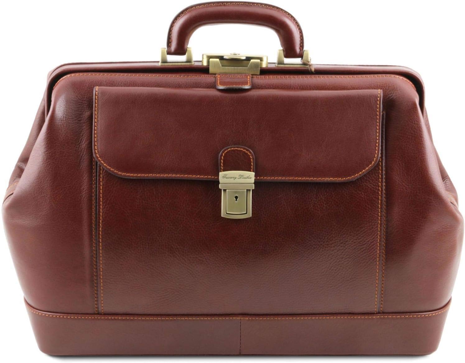 Tuscany Leather Leonardo Exclusive Leather Doctor Bag Brown
