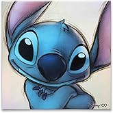Open Road Brands Disney Lilo and Stitch Sketch Gallery Wrapped Canvas Wall Decor - Classic Stitch Wall Art for Home