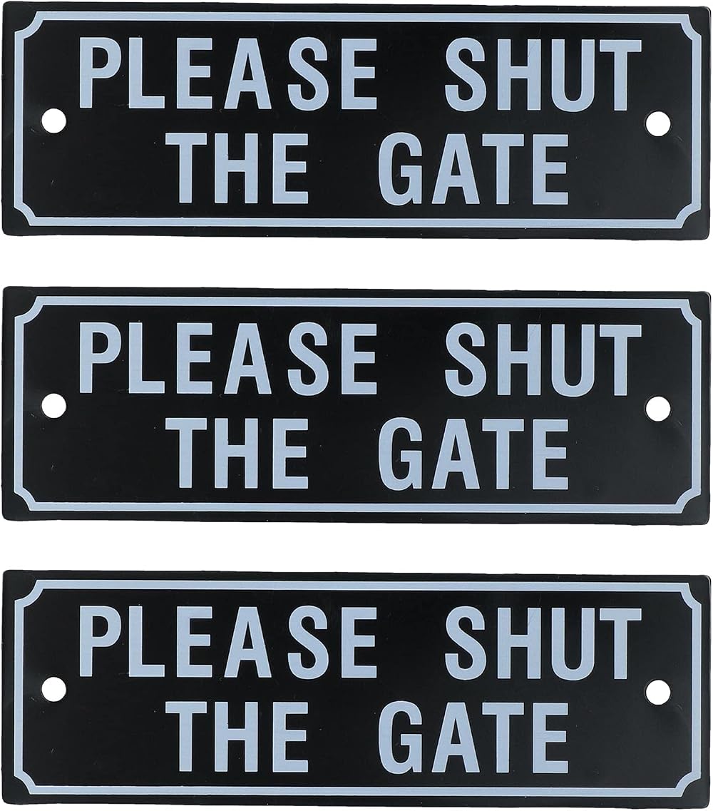 AB Tools Beware Dog Shut Gate Fence Garden Sign Pack Options