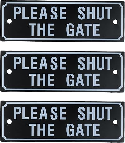 AB Tools Beware Dog Shut Gate Fence Garden Sign Pack Options