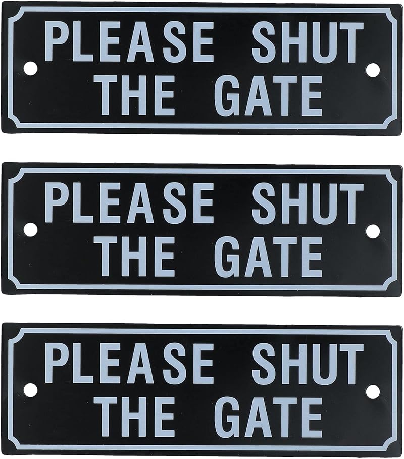 AB Tools Beware Dog Shut Gate Fence Garden Sign Pack Options