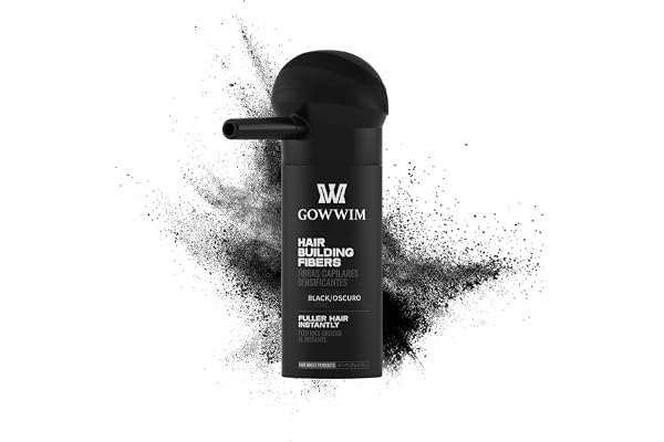 Gowwim Hair Fibers with Spray Applicator - Natural Hair Thickening Fibers with Electrostatic Adsorption, Instant Volume & Cov