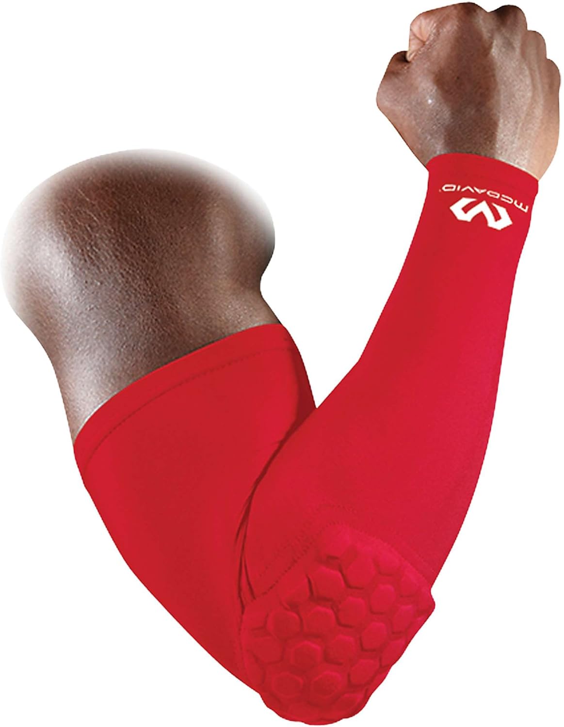 McDavid HexPad Power Shooter Arm Sleeve, Scarlet, Small