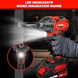 Qimu 21V Cordless Impact Wrench 1/2 Inch 450N.m Brushless with 1.5Ah Battery 14 view 4