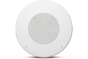JBL Professional CSS8018 Commercial Series Round Ceiling Speaker, 8”. 10-Watt Multi-Tap Transformer for 100V, 70V and 25V Distributed Lines. Single Speaker. White and Paintable