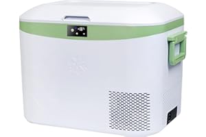 Megiu Car Fridge Portable 12V Refrigerator 19 Quart (18 Liter) 12 Volt Freezer Compressor Cooler 12V/24V DC 110～240 V AC for Truck Van RV Camper SUV and Home Use -18℃~+15℃