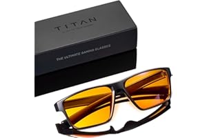 LIVHO Titan Gaming Glasses, Blue Light Blocking, Night Driving Glasses for Men, Computer Protection Christmas Gift for Gamers