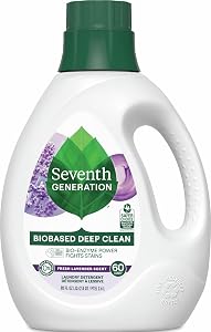 Seventh Generation Liquid Laundry Detergent, Fresh Lavender Scent, 60 Loads, Fights Stains, 90 Fl Oz