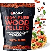 Kona Pizza Blend Wood Smoker Pellets, 100% Natural Hardwood - Rich Smoky Flavor - Ideal for Pizza Ovens, Smokers, and Smoker Tubes - 2 Pounds