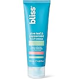 Bliss - Aloe Leaf & Peppermint Foot Cream | Super Softening AHA Exfoliating Cooling Cream | Exfoliator & Moisturizer | Vegan 