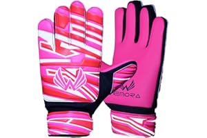 WEMORA Soccer Goalie Gloves with 5MM Strong Grip Palm Breathable and Double Wrist Goalkeeper Gloves for Kids Youth
