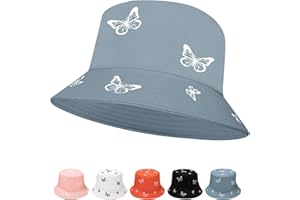 WharFlag Womens Bucket Hats - Summer Fisherman Hat Print Bucket Hat Reversible Beach Travel Fisherman Hat for Teens…