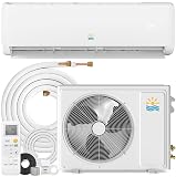 Oylus 9000 BTU Mini Split Ac/Heating System - 19 SEER2 Mini Split AC Unit with Heat Pump, 115V Energy Efficient Ductless AC Unit Up to 450 Sq.Ft with Installation Kit