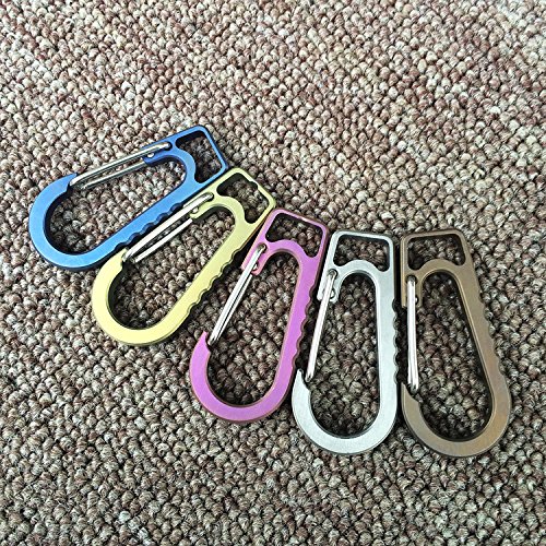 Titanium EDC Ti 50mm Lightweight Hanging Buckle KeyChain KeyRing