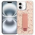 Walli Cases for iPhone 16 Case Aesthetic Wallet Phone Case Card Holder, Securely Holds up to 2 Cards - Cute, Trendy Phone Cover for Women, fits iPhone 16 Case with Kickstand & Finger Strap