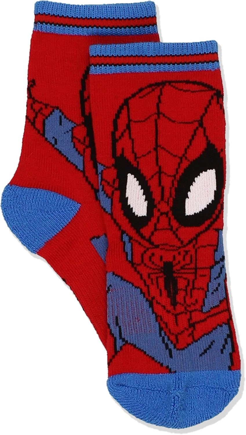 Super Hero Adventures Spider-Man Boys 6 pack Athletic Crew Socks (Baby/Toddler): Clothing