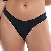 EIDON Women's Standard Luna Mid Rise Bikini Bottom Swimsuit with Overlock Finished Edges