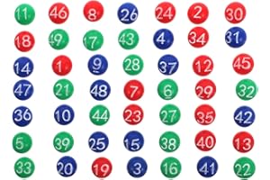 YARNOW Colorful Plastic Bingo Balls for Lottery Draws Small Replacement Raffle Balls Compatible with