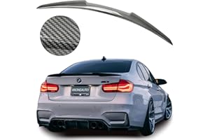 KKONEAUTO Rear Spoiler Wing Compatible with 2012-2018 BMW F30, 2014-2019 F80 M3, 320i 325i 328i 330i 335i 340i 4-Door Sedan, Rear Trunk Spoiler Rear Trunk Lid Wing Spoiler, Carbon Fiber Style