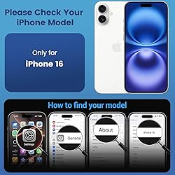 Temdan for iPhone 16 Case Clear, [Compatible with