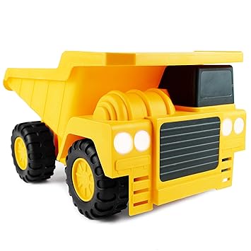 BOLEY Large Dump Truck Construction Vehicle - 18-inch Button-Activated Light & Sound Construction Toys, Perfect Truck toy for Toddler Boys