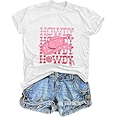 Howdy T-Shirt for Women Southern Western Cowgirl Country Music Rodeo Boots Concert Top