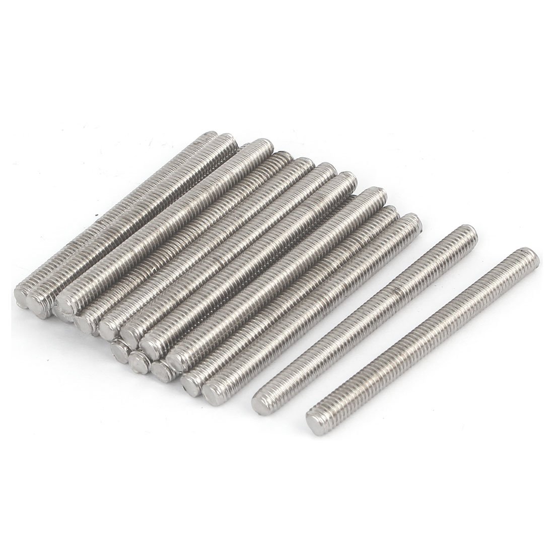 Sourcingmap M6 x 65mm 304 Stainless Steel Male Threaded Rod Bar Studs Hardware 20 Pcs