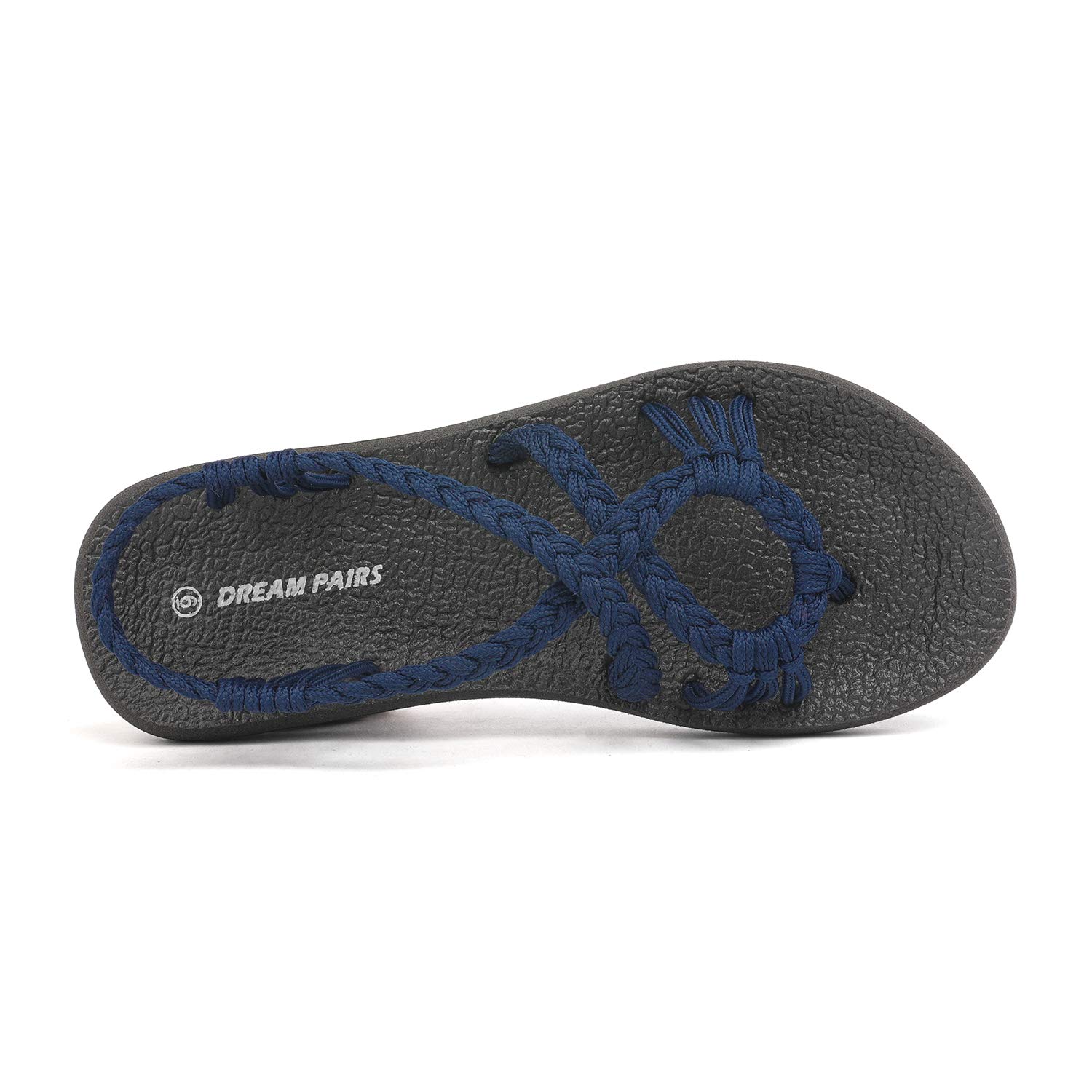 DREAM PAIRS Women's Flat Sandals Summer Braided Strap Yoga Comfortable Beach Sandals - Image 4