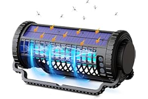 Mosquito Killer lamp, Portable Bug Zapper Light & Waterproof Camping Lantern, USB 4000mAh Solar Rechargable, Fly Zapper with 