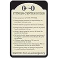 Plastic Sign Fitness Center Rules - 12" x 18" (30.5cm x 45.7cm)