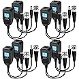 Passive Video Balun 4 Pairs RJ45 Transceiver Transmitter HD-CVI/TVI/AHD/CVBS with DC Built-in Transient Suppression Protection for 720P/960P/1080P/5MP CCTV Security DVR Surveillance Camera System