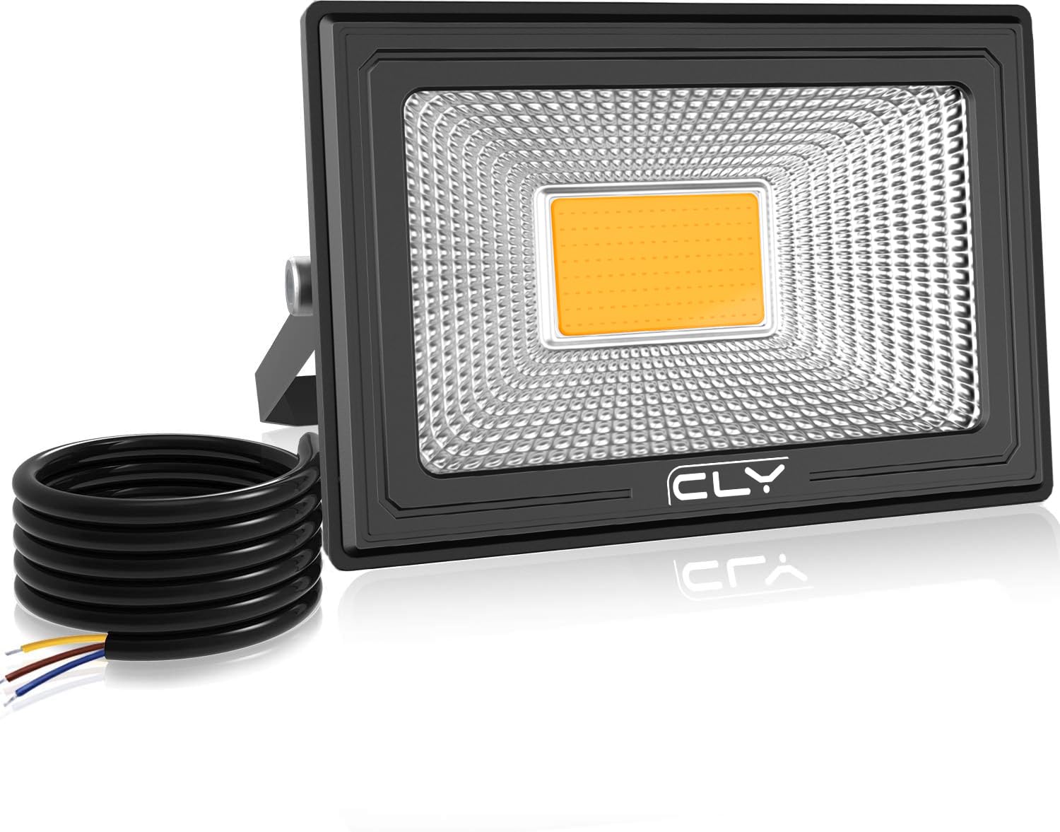 CLY 35W LED Floodlight, 3000 Lumen IP66 Waterproof Security Lights, Upgrade 30W Flood Lights Super Bright LED Outdoor Light, 2700K Warm White Wall Light for Garden, Warehouse, Parking Lot, Yard