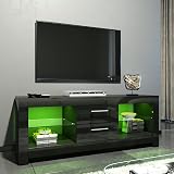 ELEGANT 1300mm LED TV Stand Gloss Black Storage for 32-55 Inch TVs view 2