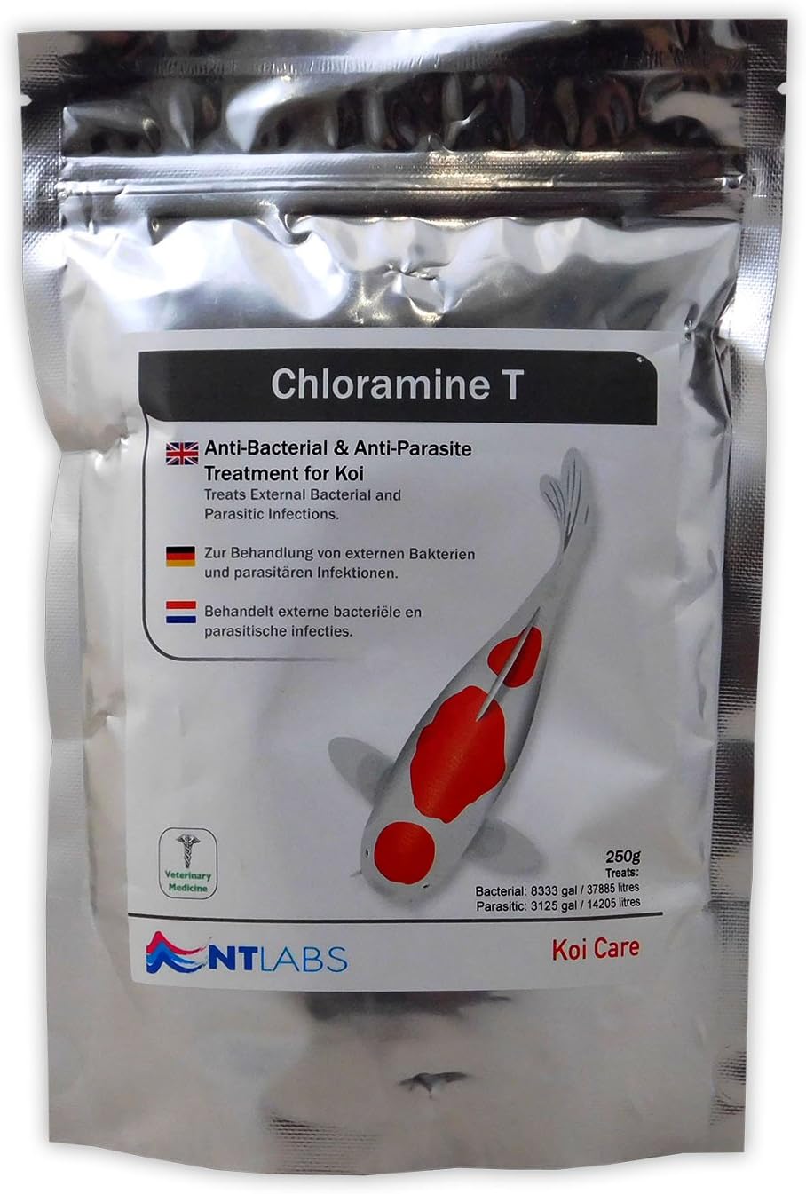 NT Labs Koi Care Chloramine T, Medicine for External Bacterial and Parasitic Infections in Koi, Koi Water Treatment