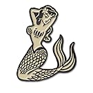 Vintage Burlesque Pin Up Mermaid Lapel Pin 1.5 Inch with 2 Posts for added Security and Support!