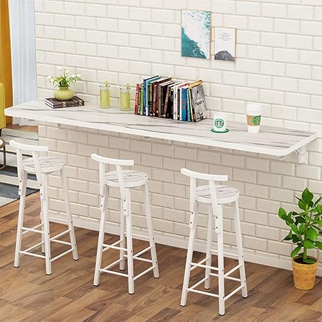 Amazon Diy壁掛け式折りたたみテーブル 折りたたみ式ダイニングテーブル 勉強机 環境保護塗料 スペースを節約し 丸い角 強力な耐荷重能力 ランドリールーム バーで使用 屋根裏 リビングルーム 浴室 付属品が含まれています サイドテーブル オンライン通販