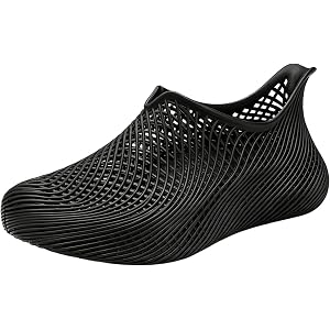 XJV 3D Printed Lattice Slide Sandals Sneakers, Quick Dry Breathable Water Shoes, Ultra Lightweight TPR Slip On Casual Walking